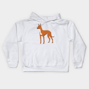 Pharaoh hound dog cartoon illustration Kids Hoodie